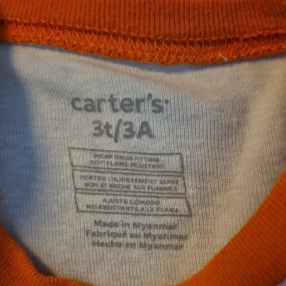 Carter's White and Orange Halloween Pajama Set